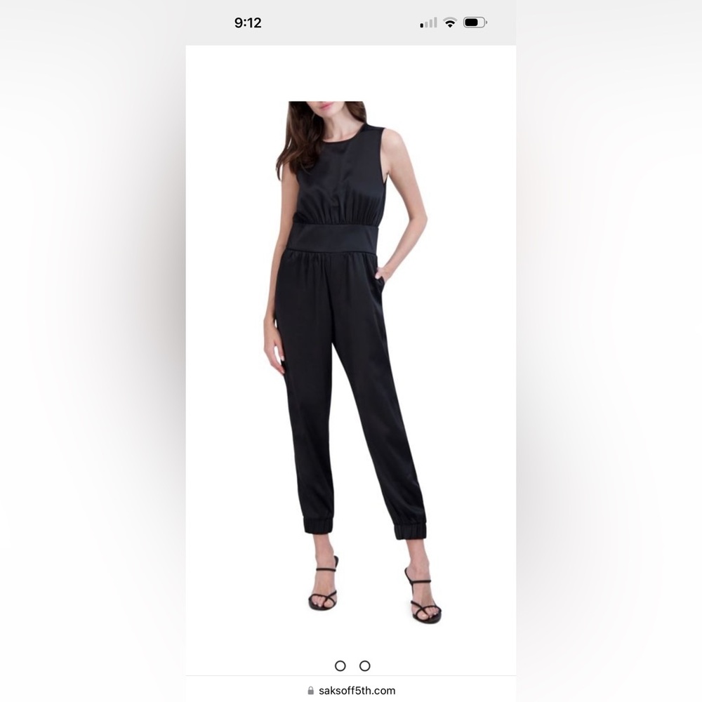 Ookie and lala Saks 5th ave satin jumpsuit NWT medium